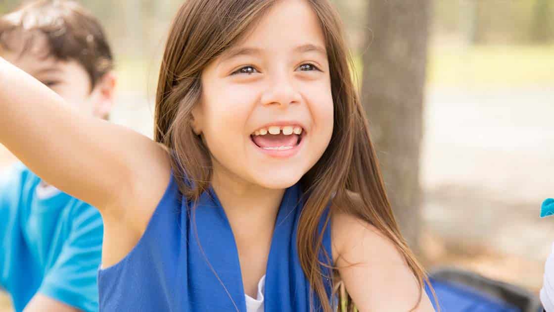 Smiling Kid Outdoors